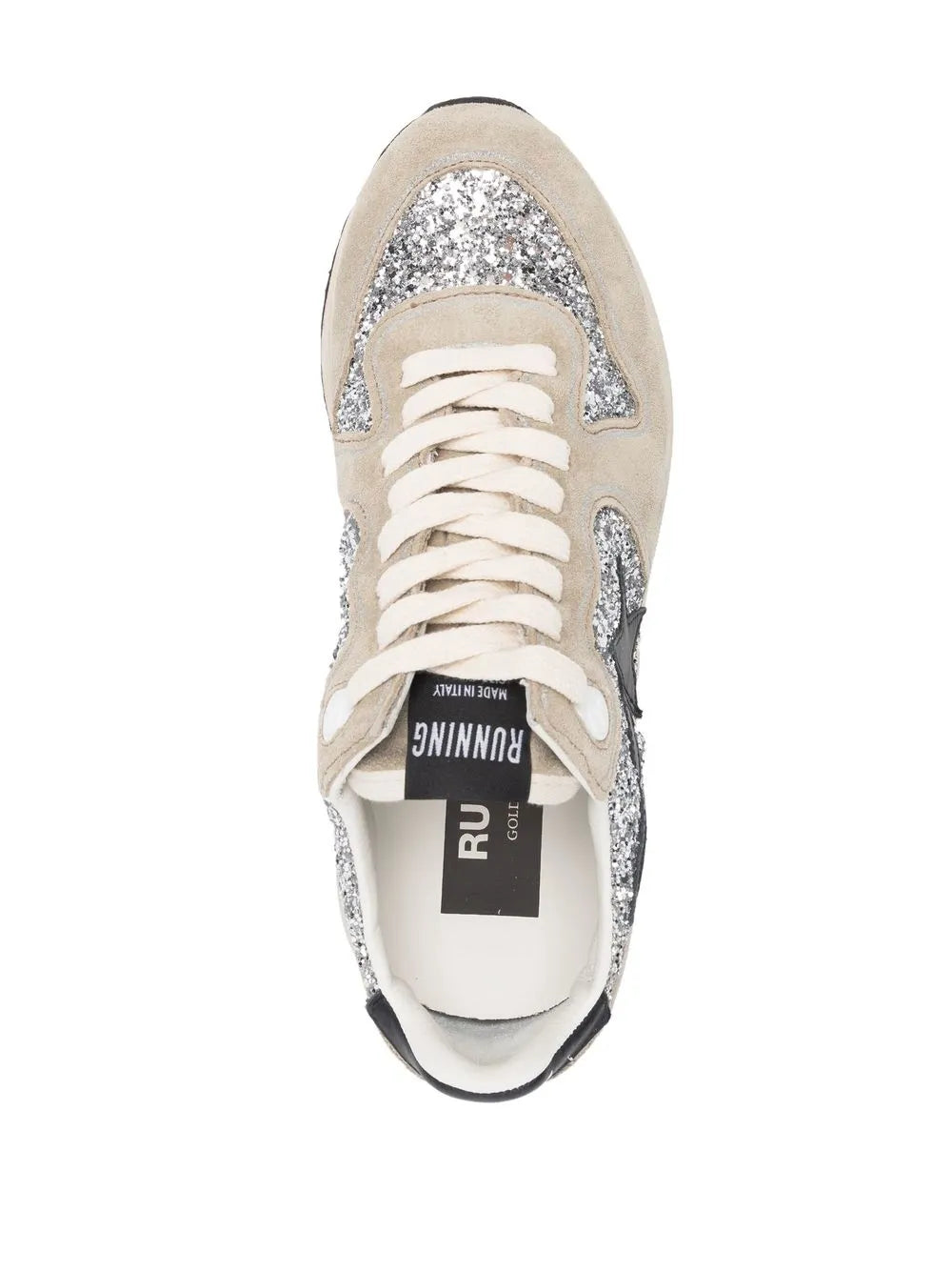 Golden Goose Running Sole Glitter-Embellished