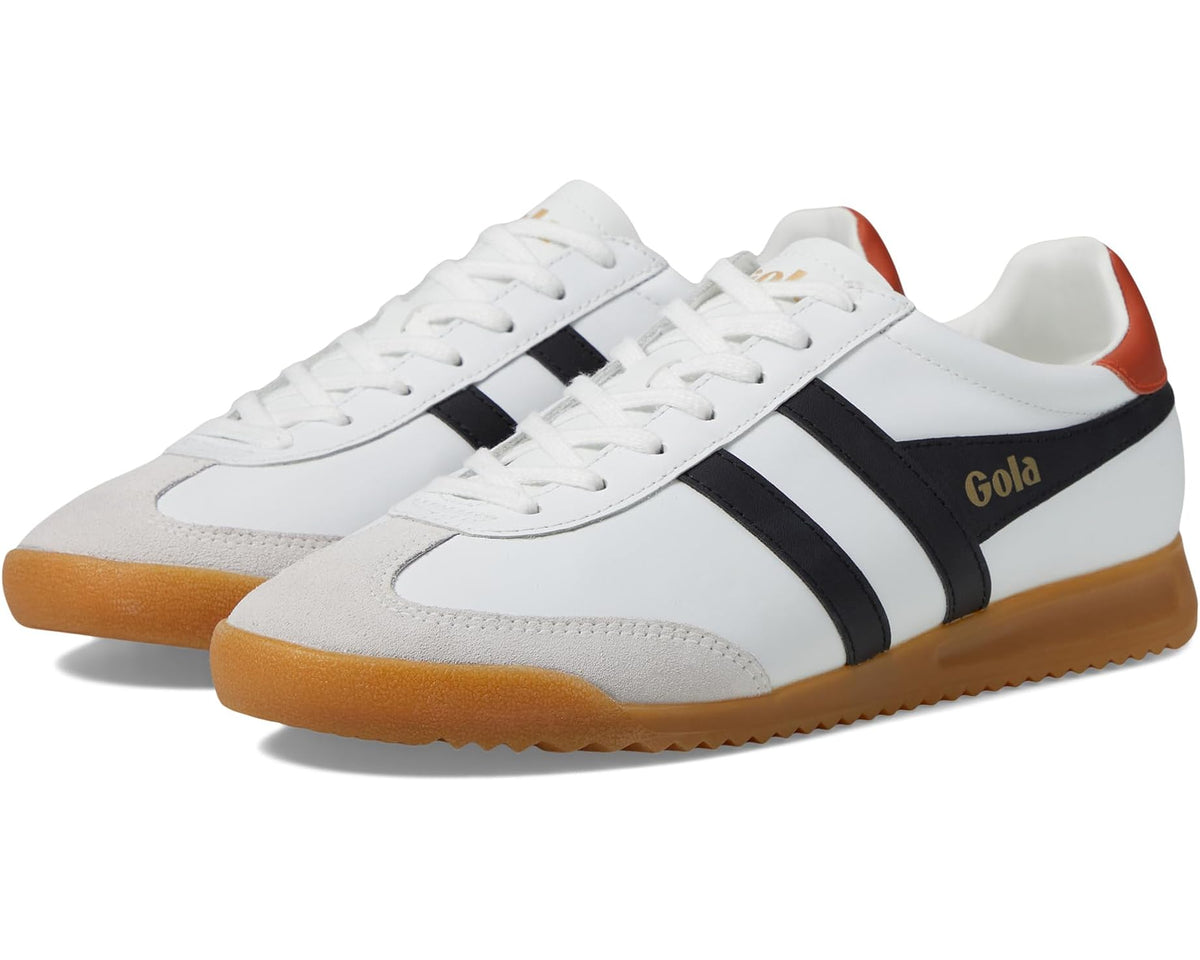 Men's Gola Torpedo Leather White/Black/Moody Orange