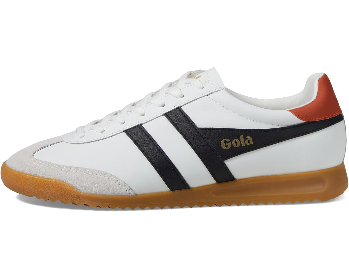 Men's Gola Torpedo Leather White/Black/Moody Orange
