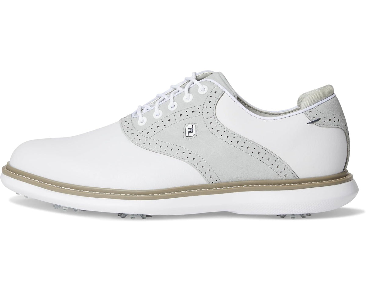 Men's FootJoy Traditions Golf Shoes- Previous Season White/Grey/White