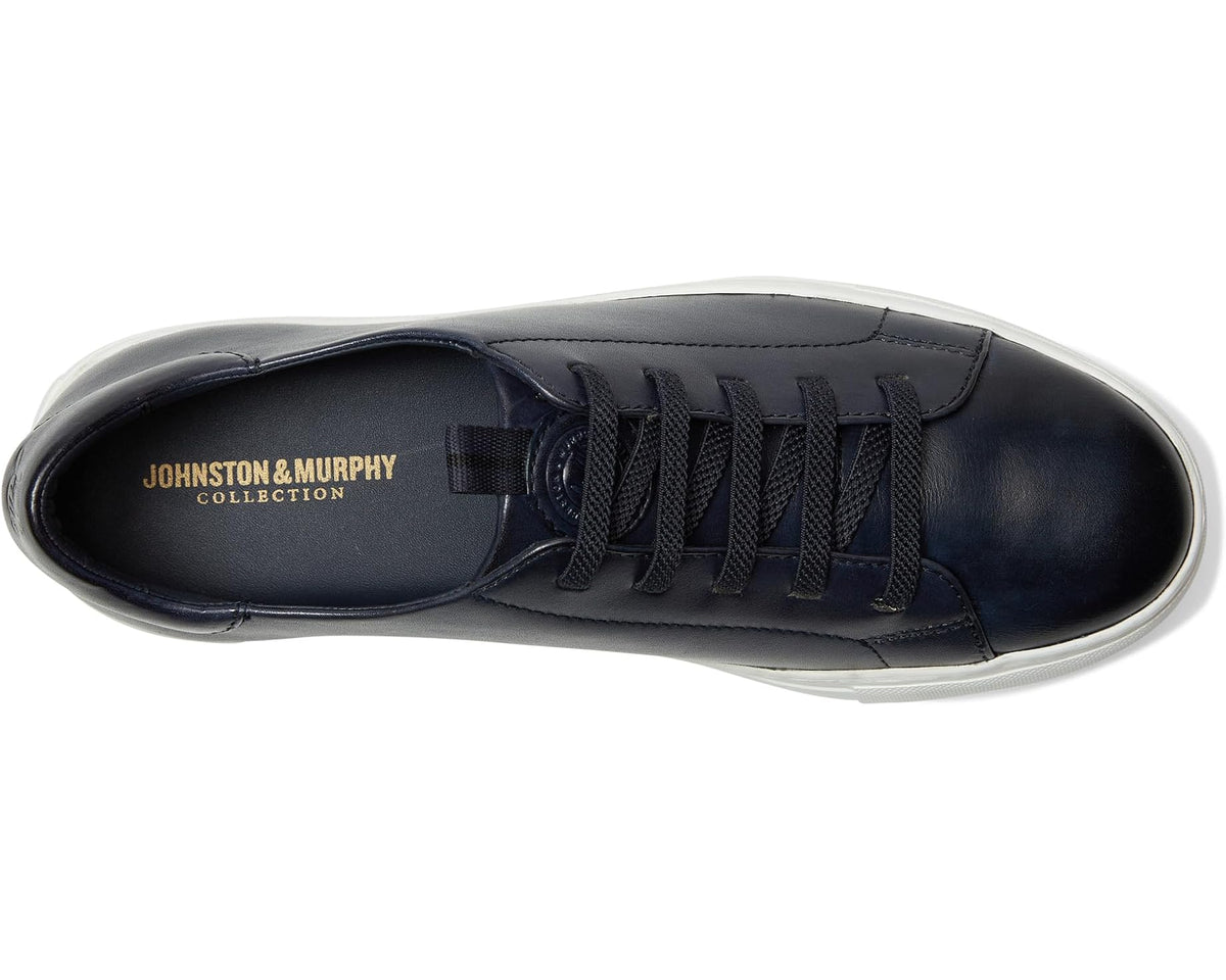 Men's Johnston & Murphy Collection Anson Lace-To-Toe Navy Hand-Stained Calfskin