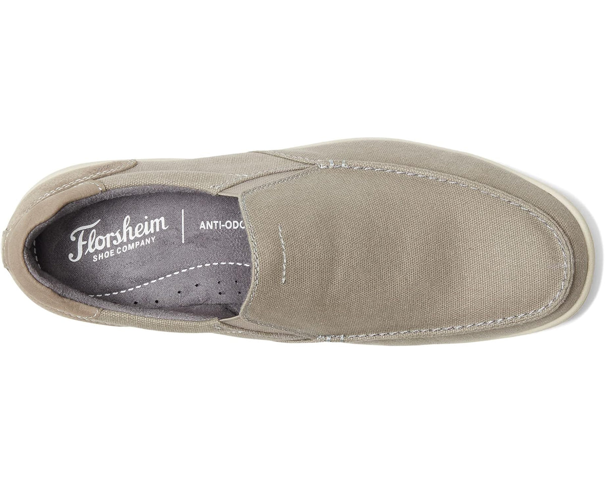 Men's Florsheim Lakeside Canvas Moc Toe Slip-On Gray Canvas