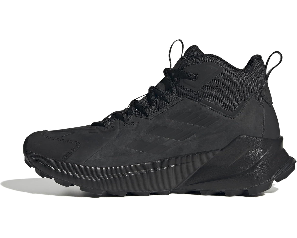 Men's adidas Outdoor Terrex Trailmaker 2 Leather Hiking Shoes Black/Black/Grey