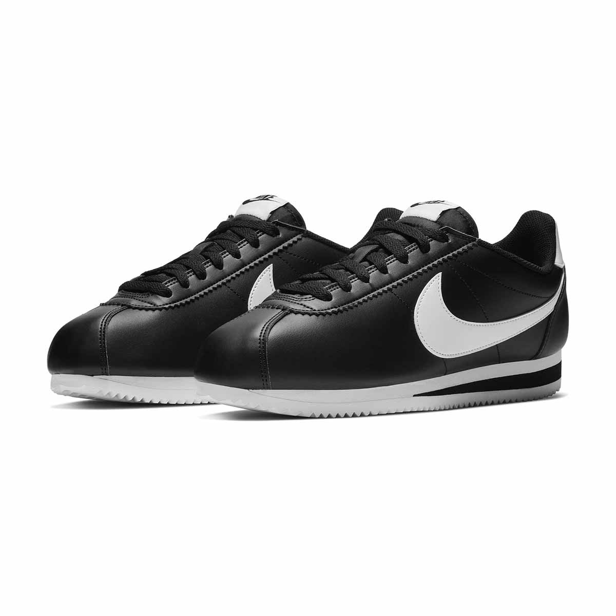 Nike Classic Cortez Womens Leather Shoes (Black)
