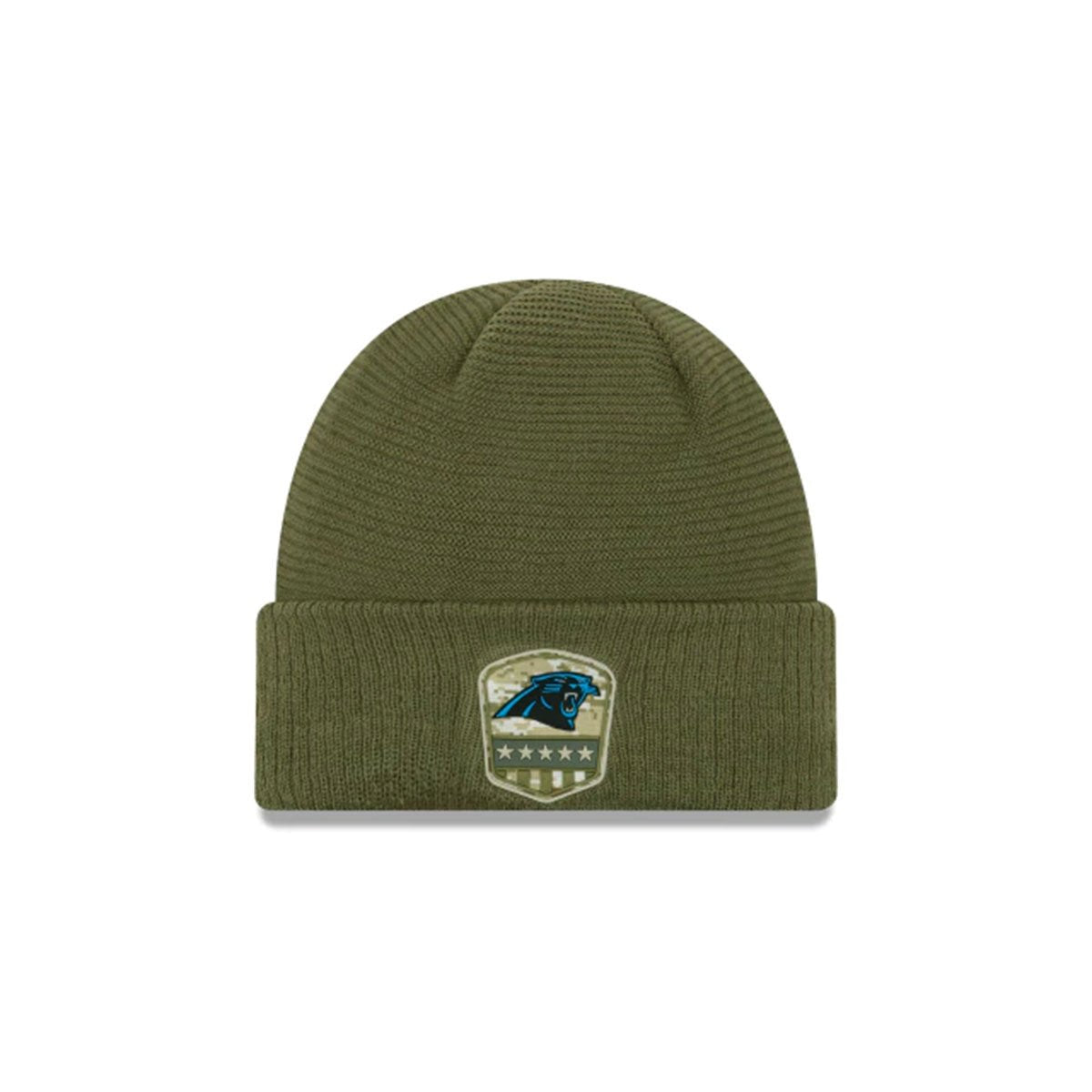 CAROLINA PANTHERS SALUTE TO SERVICE CUFF KNIT GREEN/TEAL