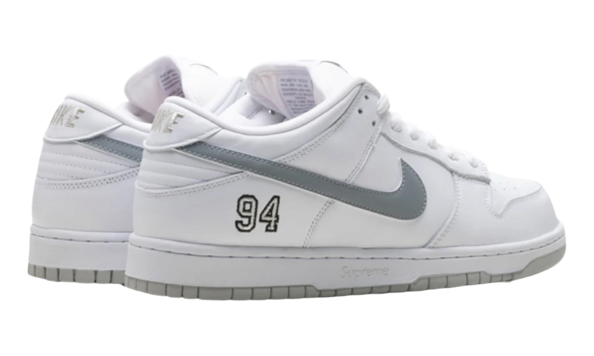 Premium White Silver Low-Top Fashion Essential