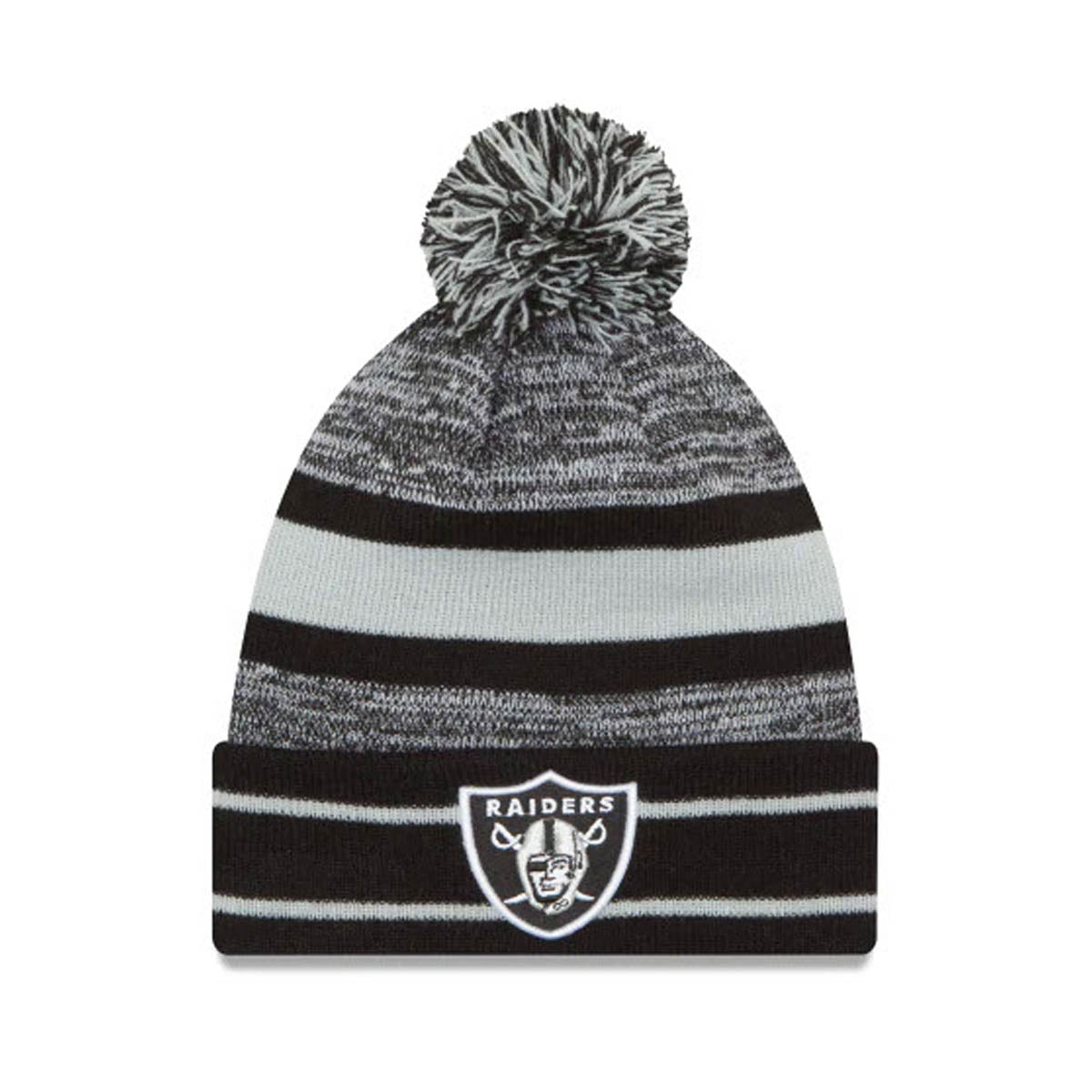 NFL Cuff Pom Knit Las Vegas Raiders Knit Thick Black