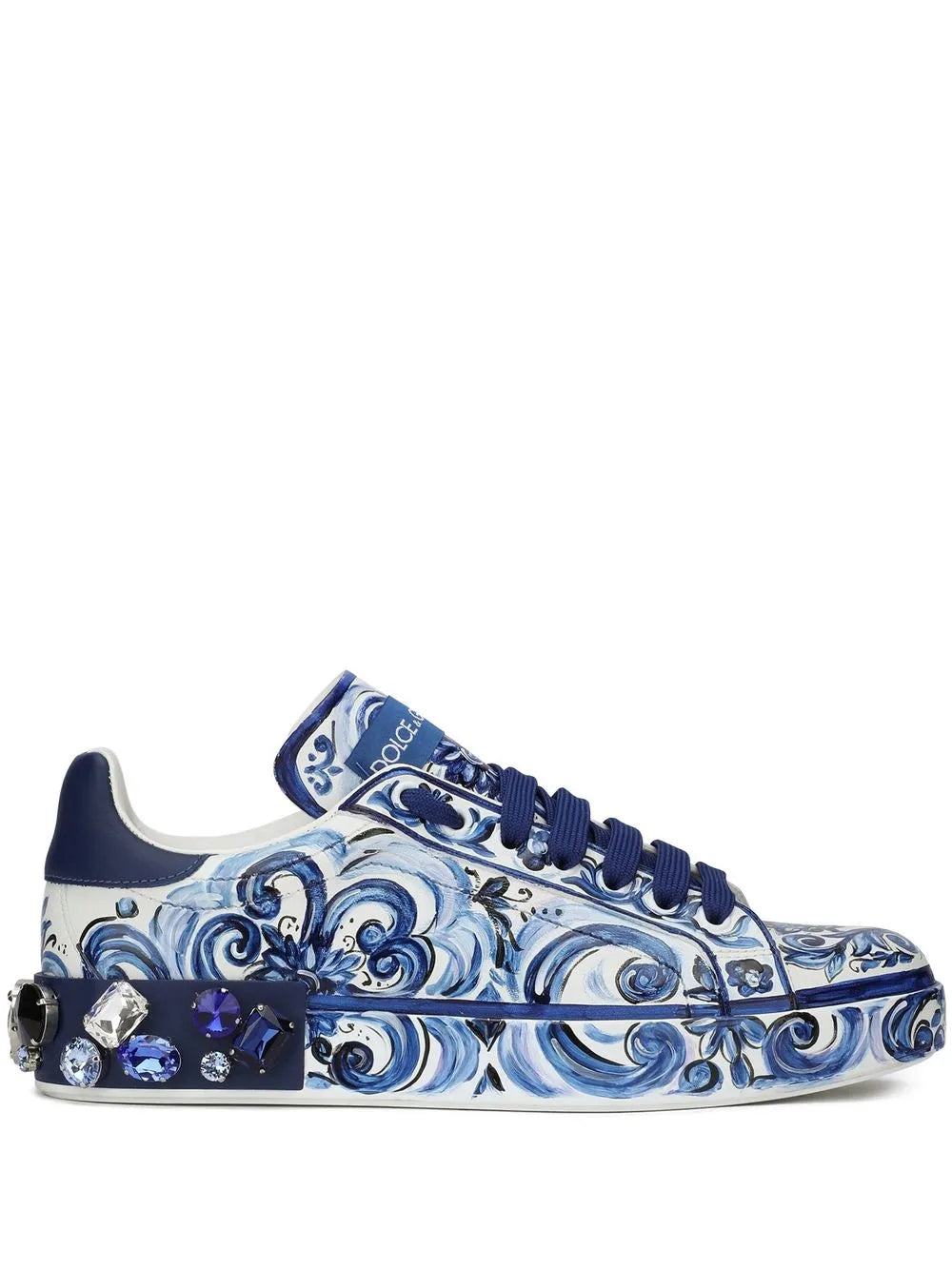 Dolce & Gabbana Portofino Majolica-Print Leather