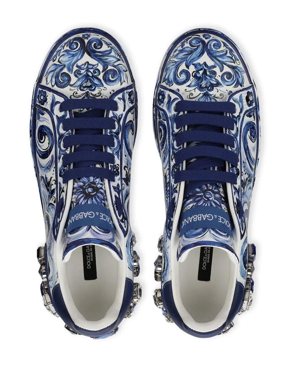 Dolce & Gabbana Portofino Majolica-Print Leather