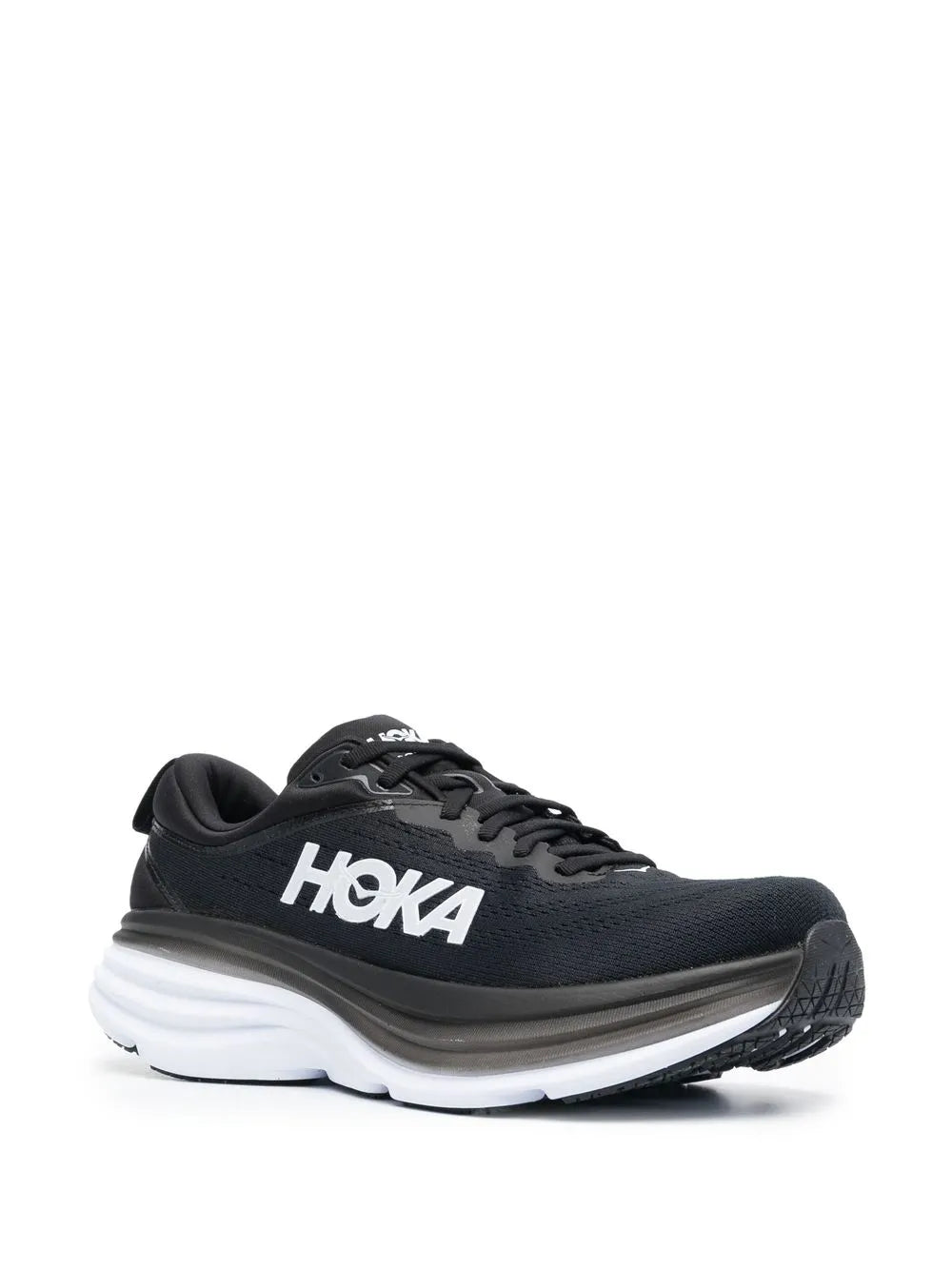 HOKA Bondi 8 Logo-Print Lace-Up