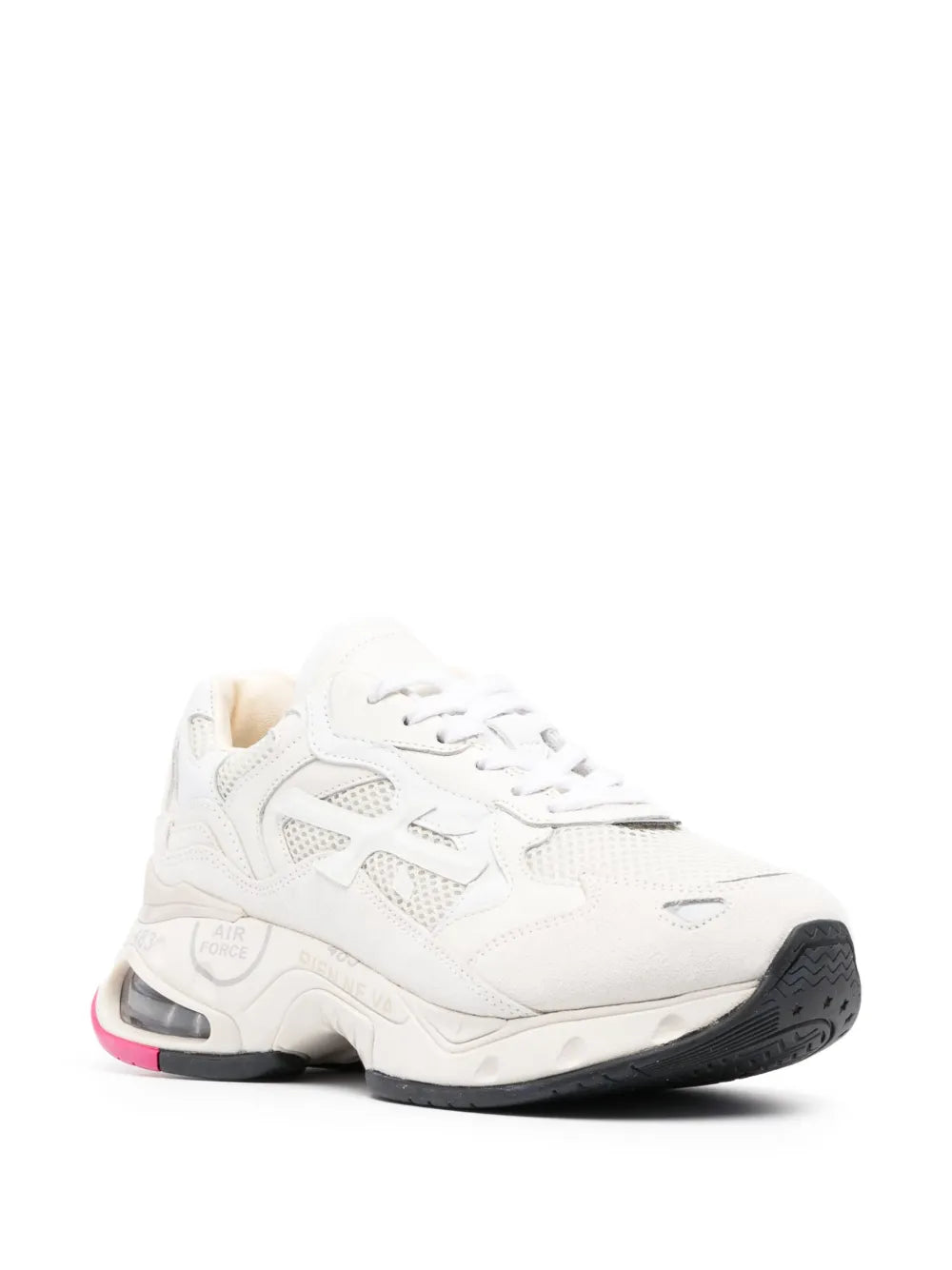 Premiata Panelled-Mesh Low-Top