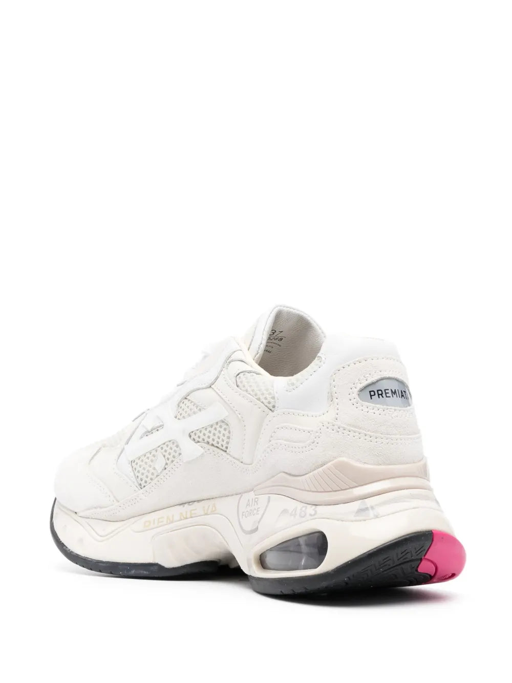 Premiata Panelled-Mesh Low-Top