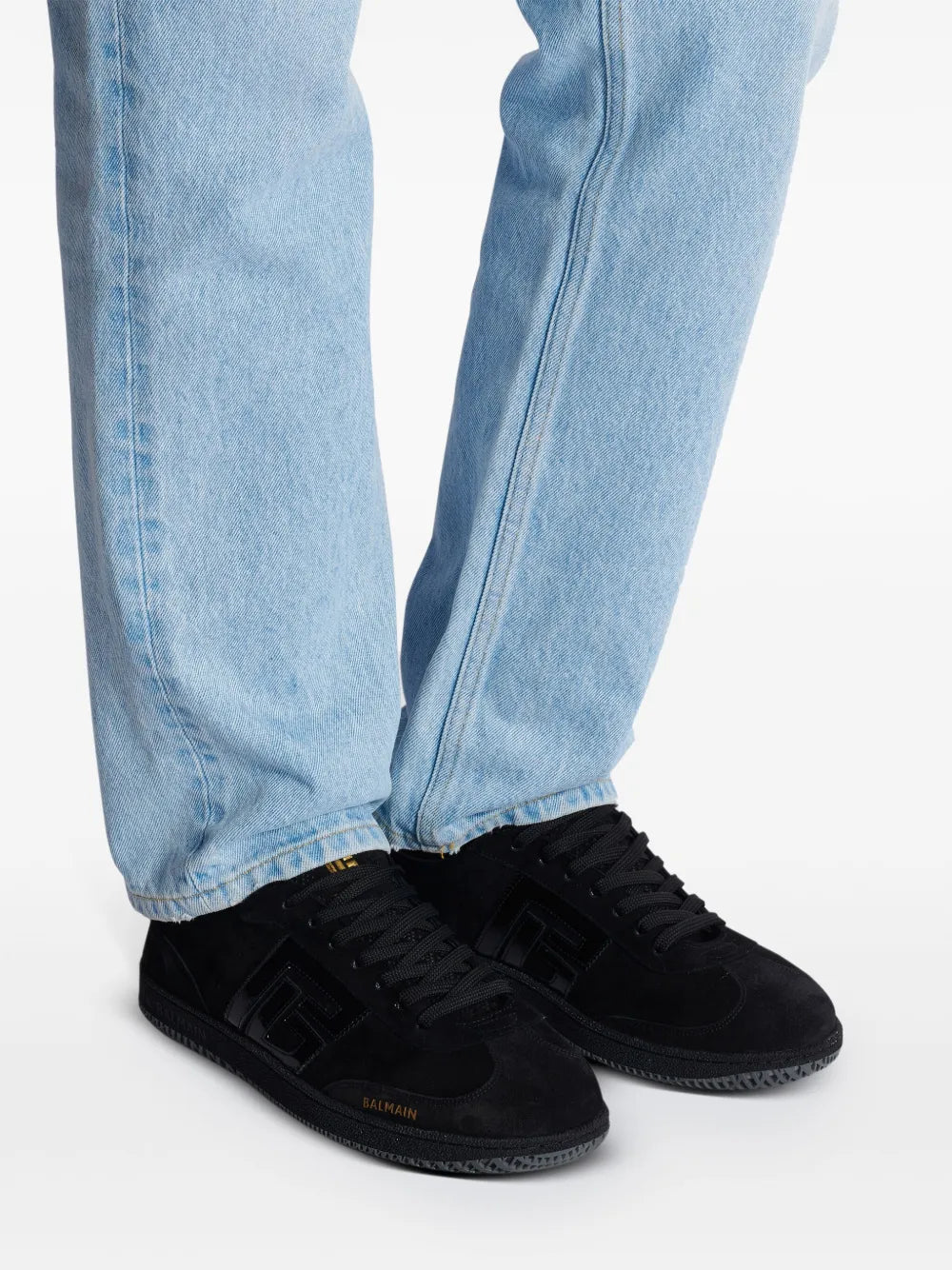 Balmain Swan Suede Sneakers