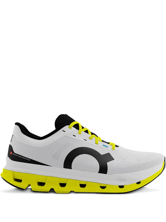 On Running Cloudflow 5 White/Lime Sneakers