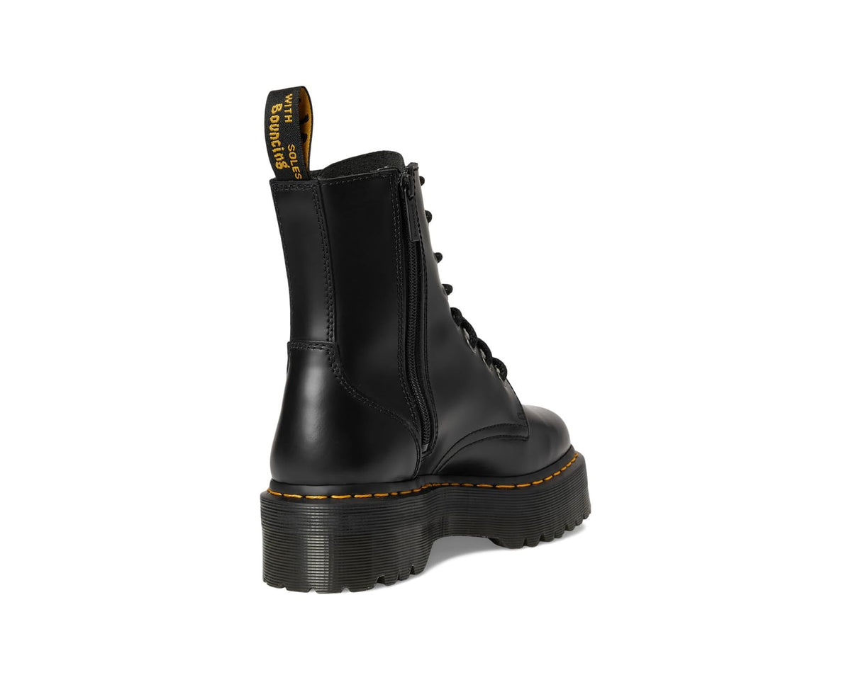 Men's Dr. Martens Jadon Smooth Leather Platform Boots Black Polished Smooth