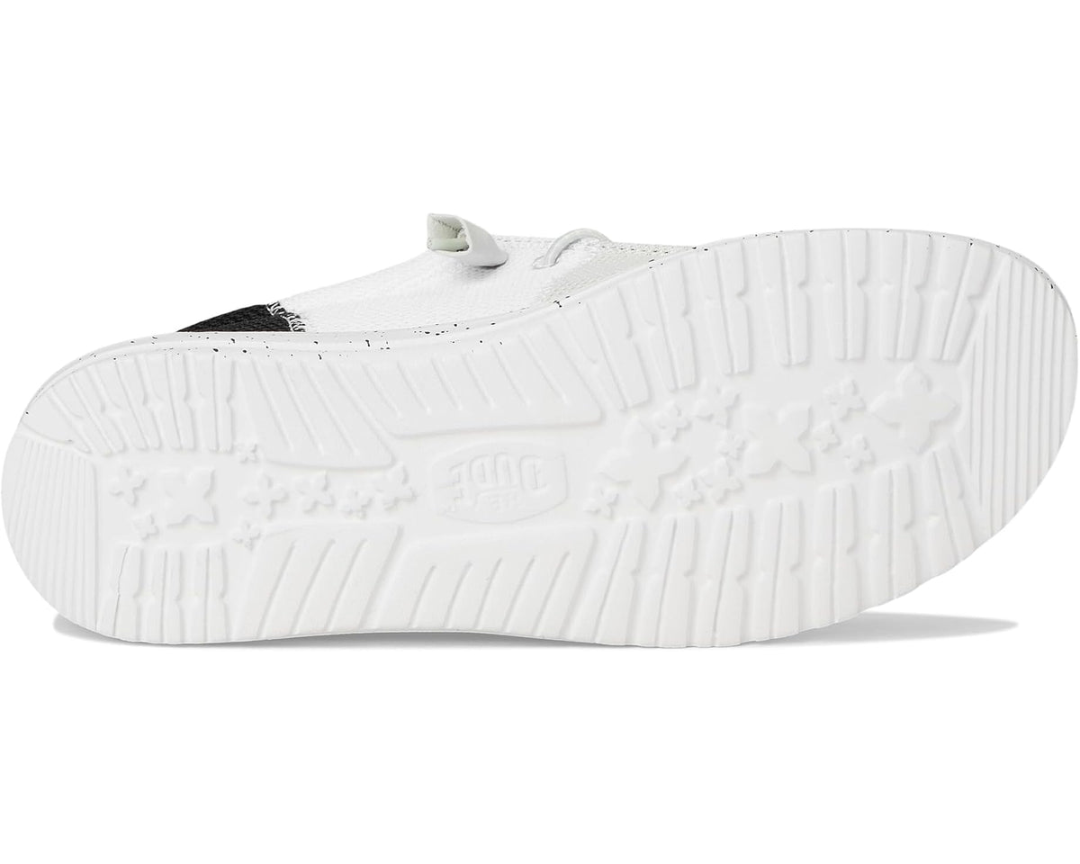 Men's Hey Dude Wally Tri Varsity Mesh White/Black