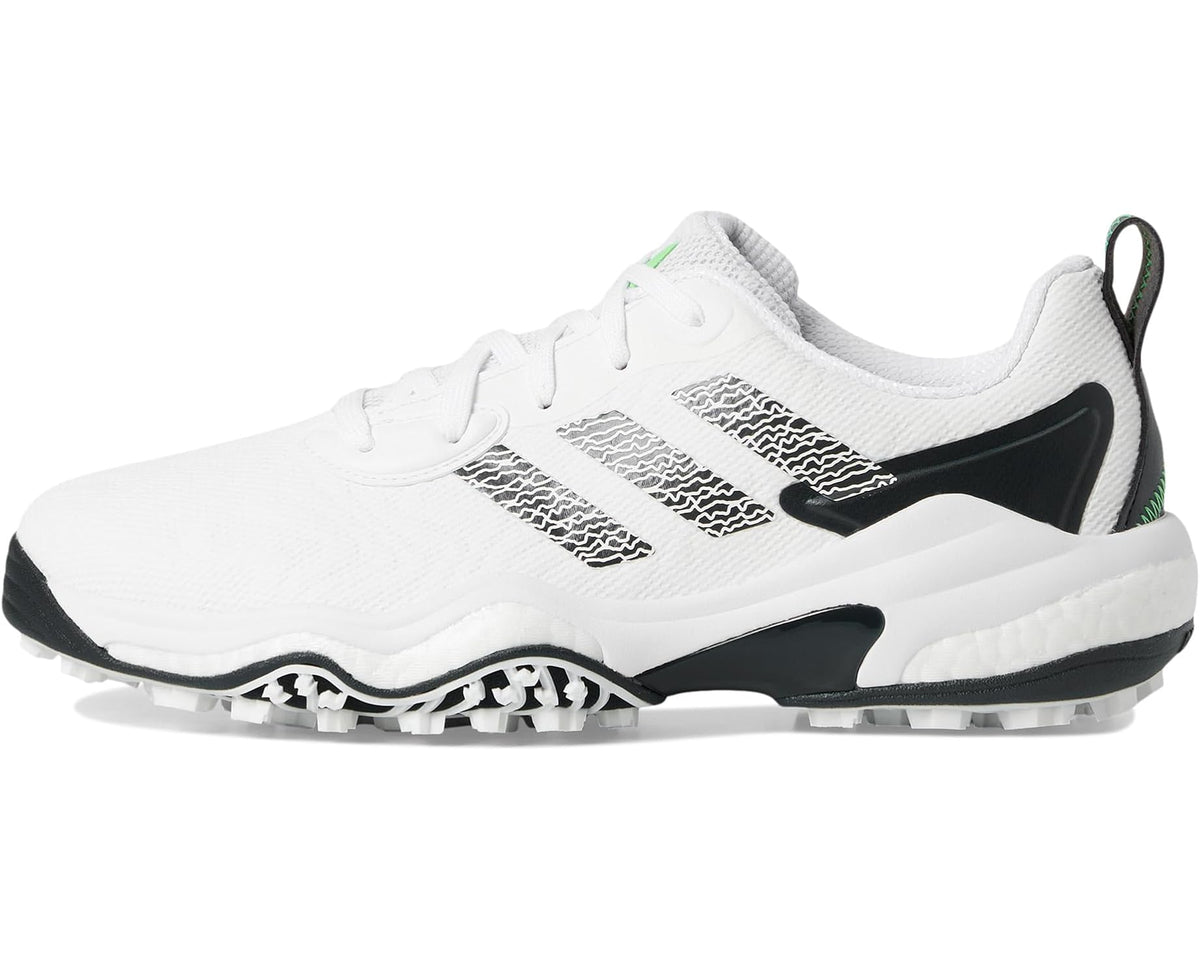Men's adidas Golf Codechaos 25 Spikeless Golf Shoes Footwear White/Aurora Ivory/Lime Burst