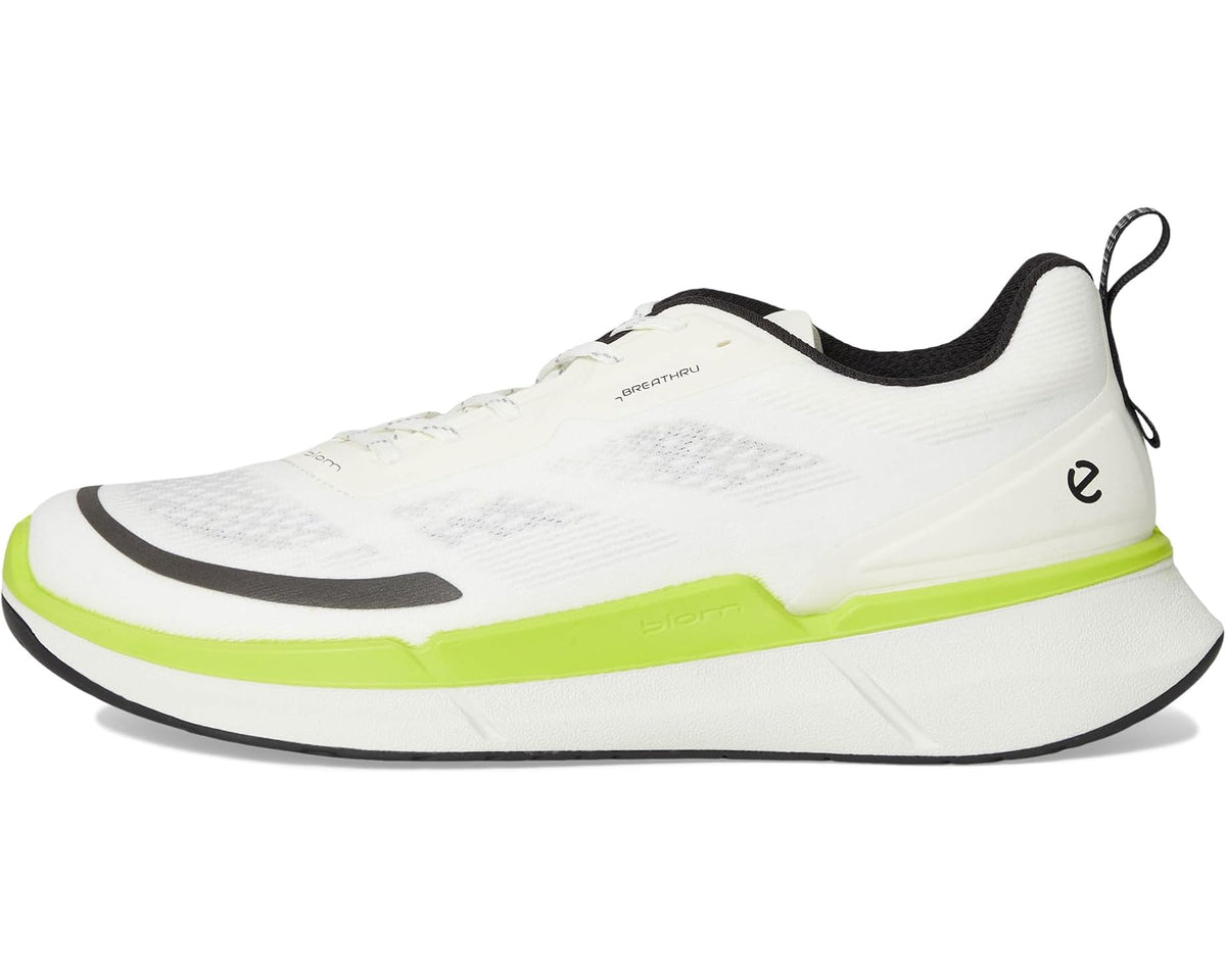Men's ECCO Sport Biom 2.2 Textile Cross Trainer White/Lime Punch