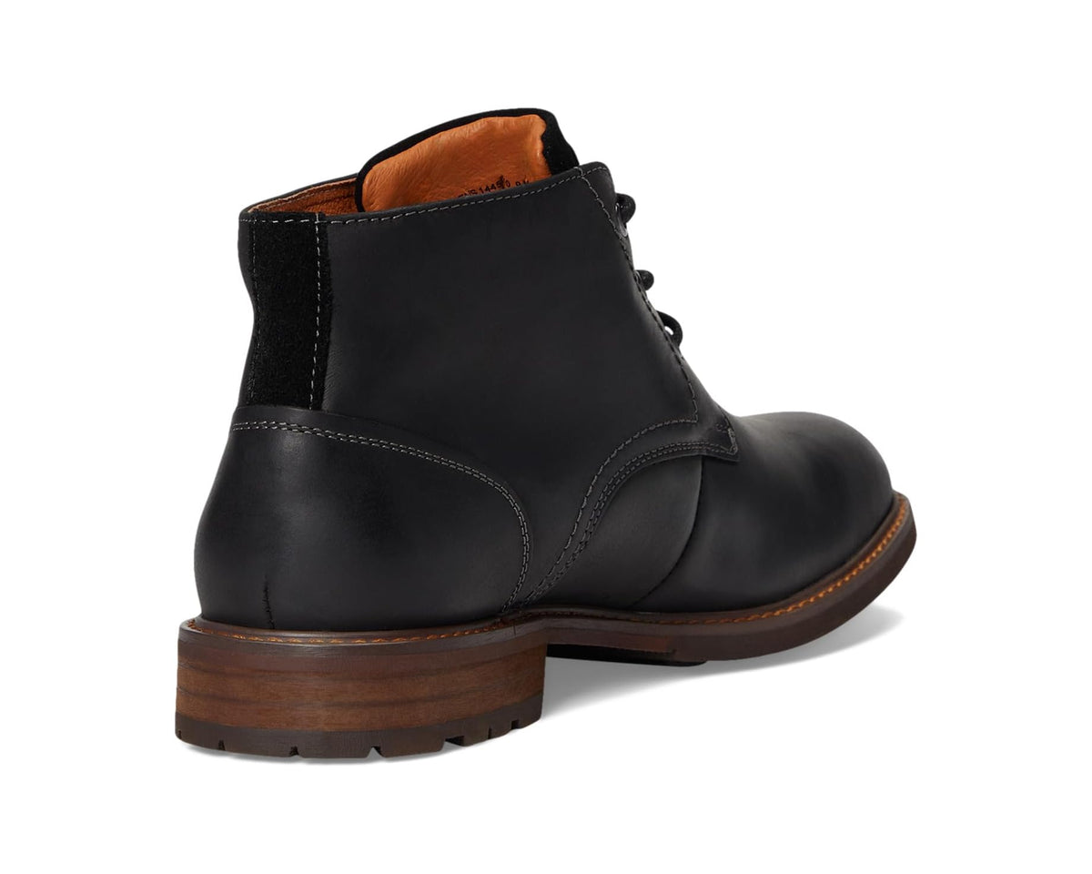 Men's Florsheim Lodge Plain Toe 3-eye Chukka Boots Black Crazy Horse