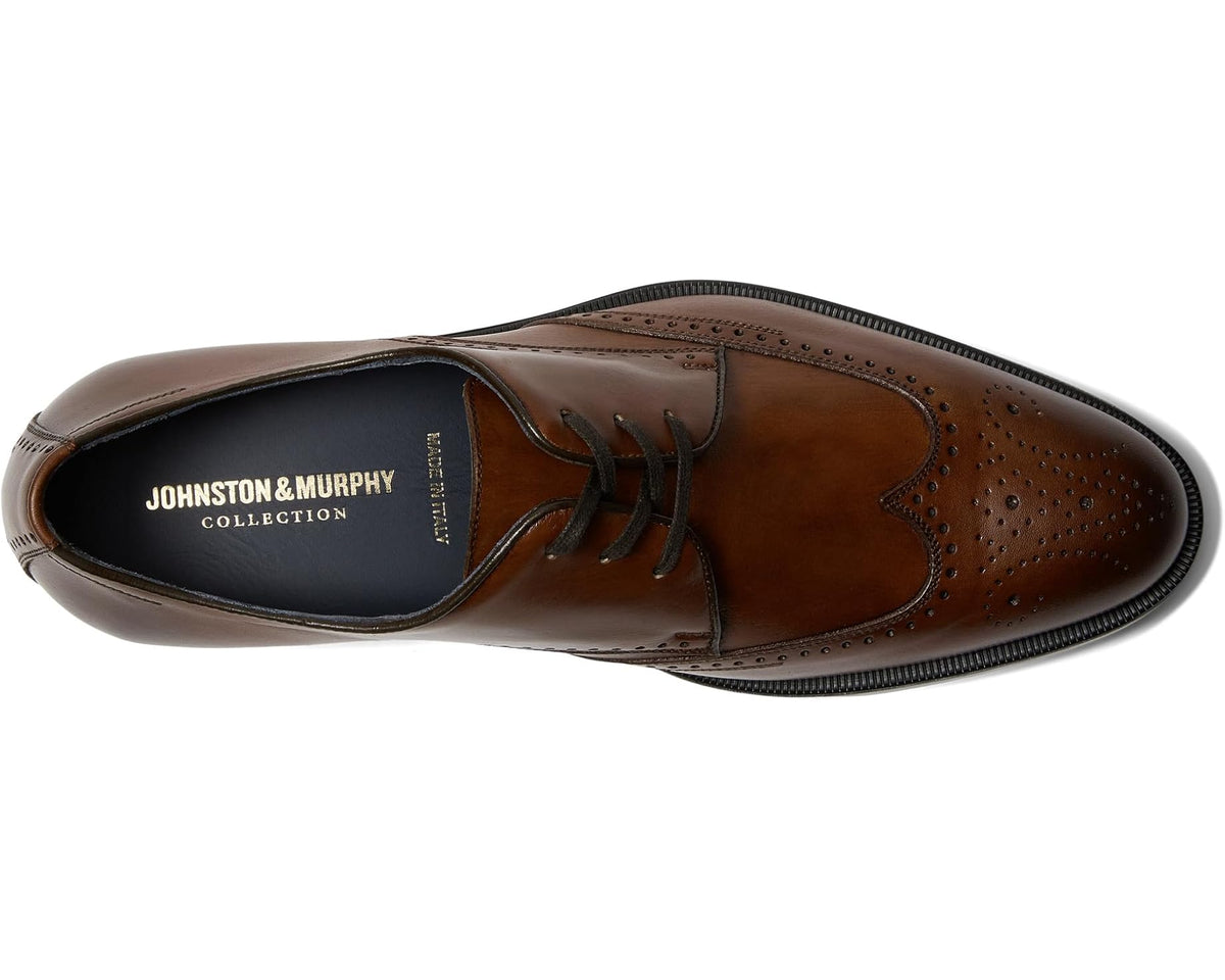 Men's Johnston & Murphy Collection Flynch Wing Tip Tan Italian Calfskin