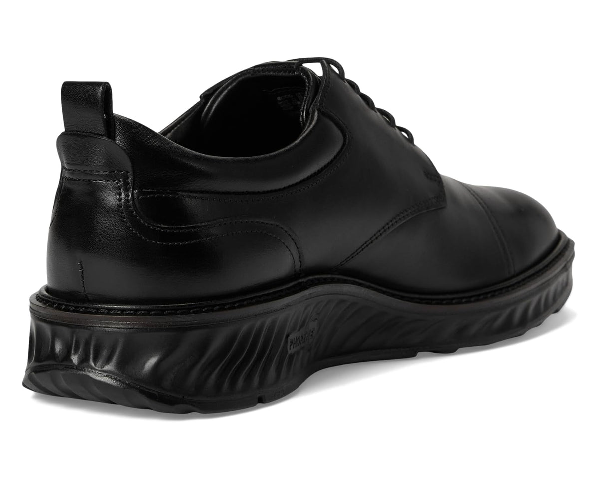 Men's ECCO ST.1 Hybrid Cap Toe Oxford Black/Black Outsole