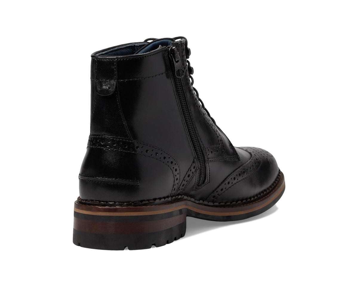 Men's Johnston & Murphy Connelly Wing Tip Boot Black Full Grain
