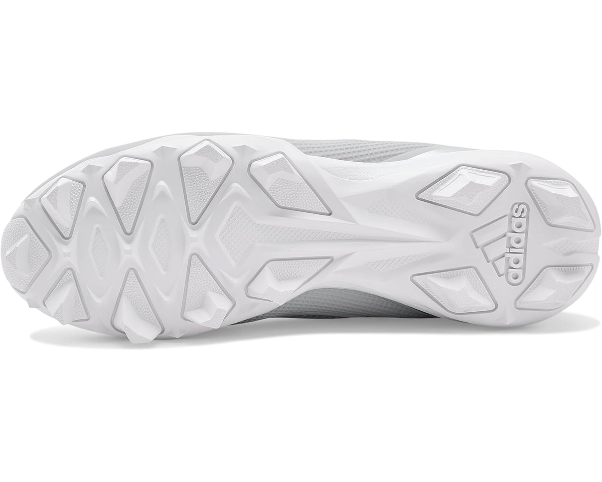 Men's adidas adiZero Impact 2.0 Molded Baseball Cleats Team Light Grey/Silver Metallic/White