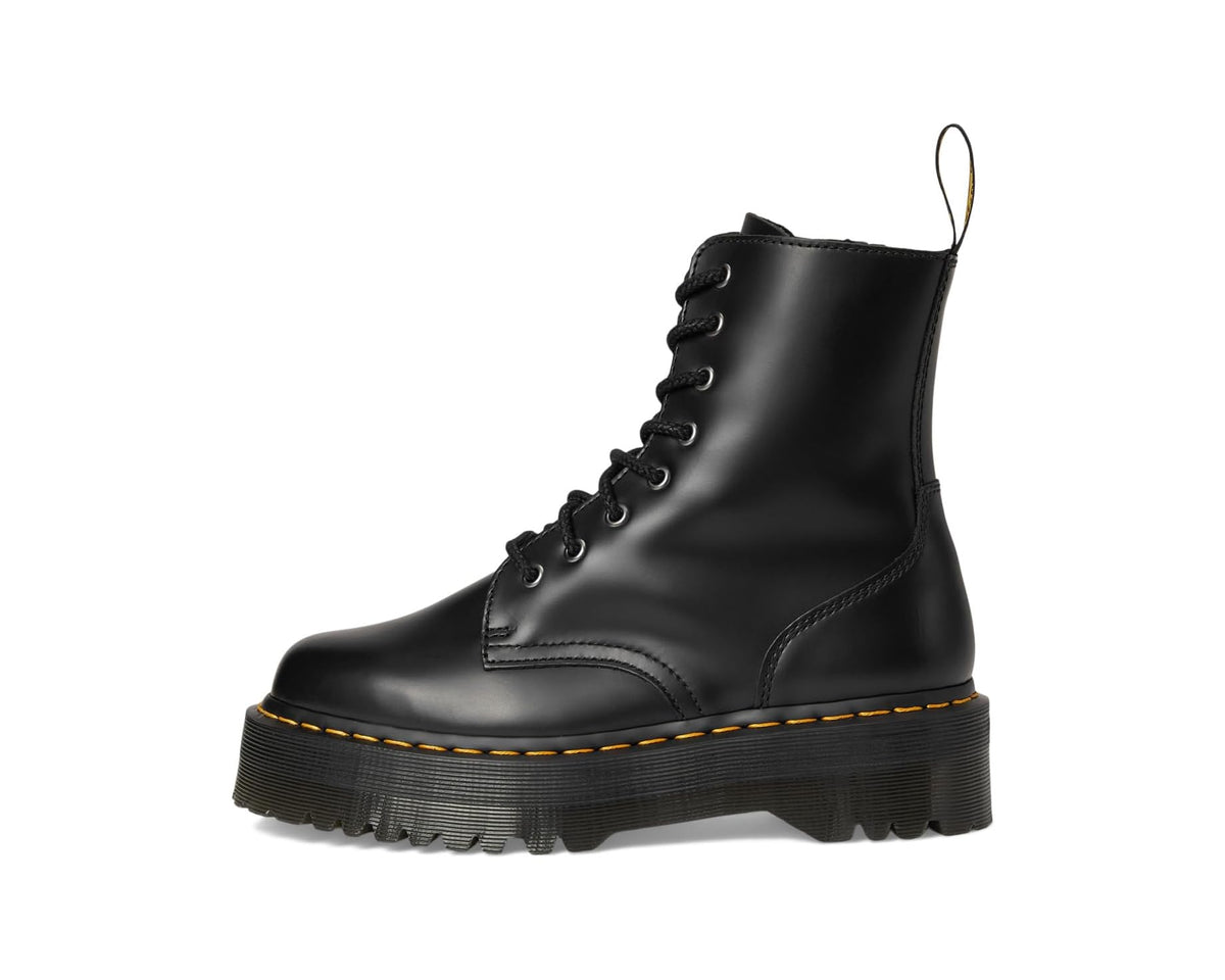 Men's Dr. Martens Jadon Smooth Leather Platform Boots Black Polished Smooth