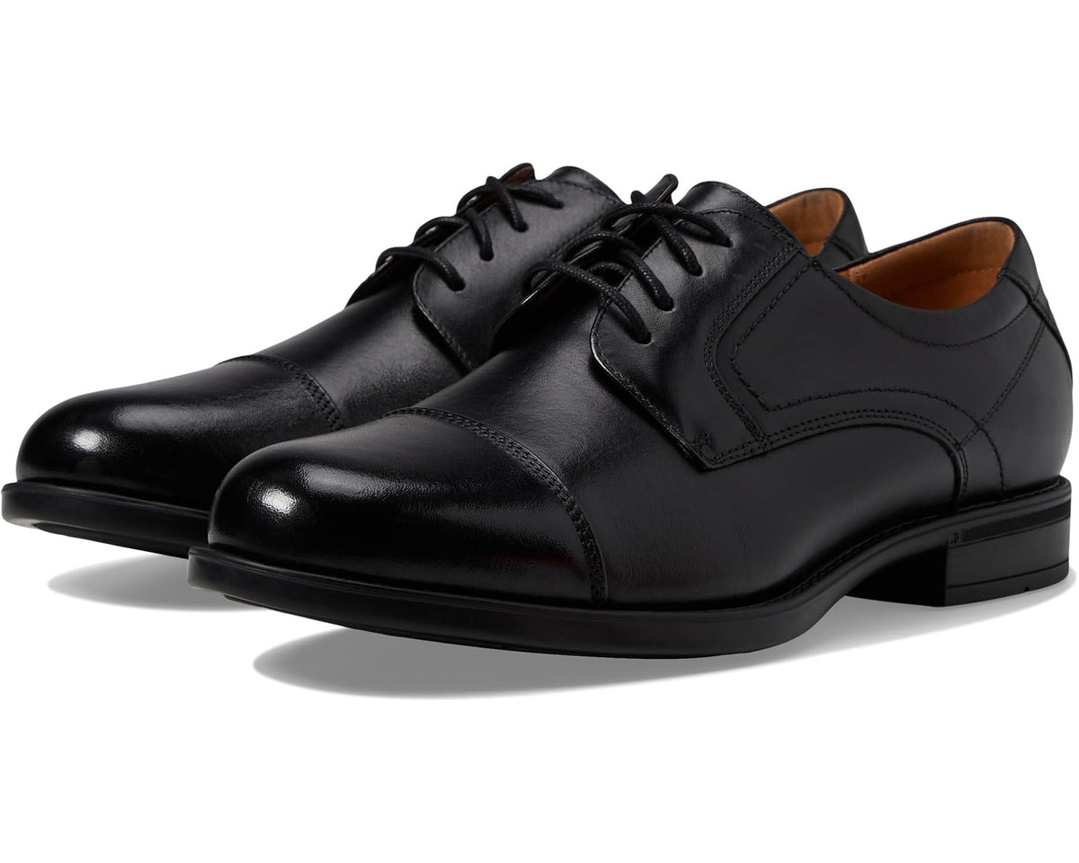 Men's Florsheim Midtown Cap Toe Oxford Black Smooth