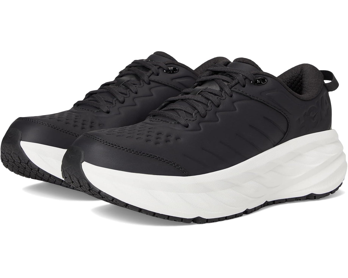 Men's Hoka Bondi Slip Resistant Carbon Black/White