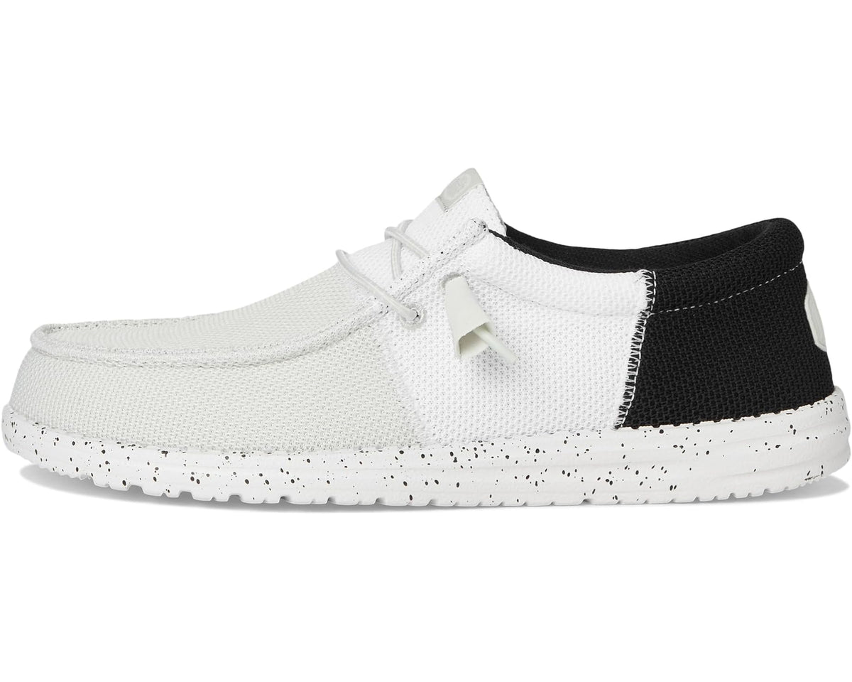 Men's Hey Dude Wally Tri Varsity Mesh White/Black