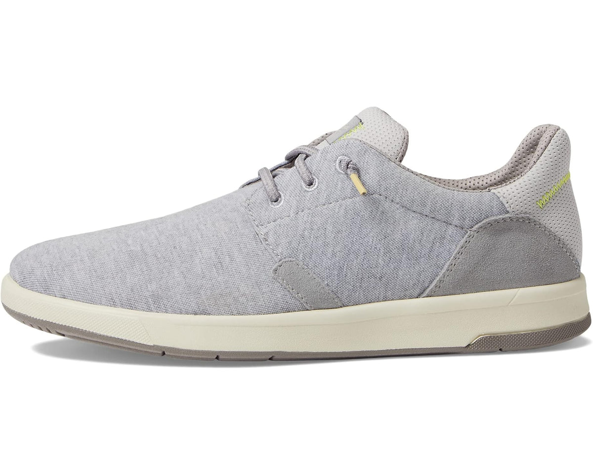 Men's Florsheim Crossover Canvas Elastic Lace Slip-On Sneaker Light Gray Canvas