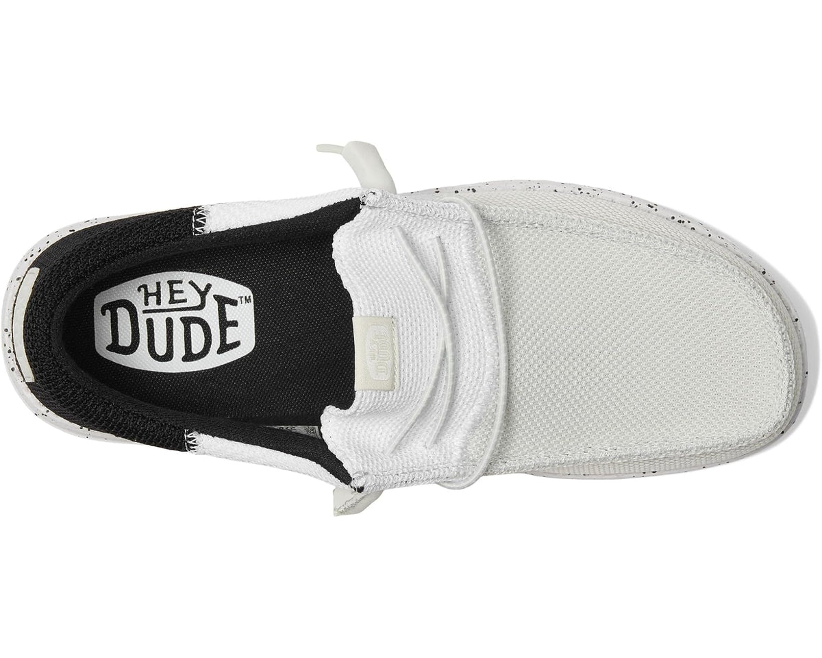 Men's Hey Dude Wally Tri Varsity Mesh White/Black