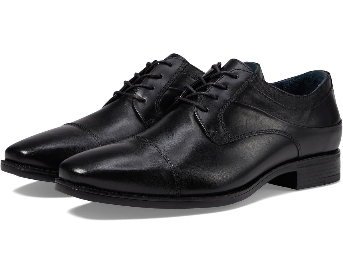 Men's Johnston & Murphy Gibbons Cap Toe Black Full Grain