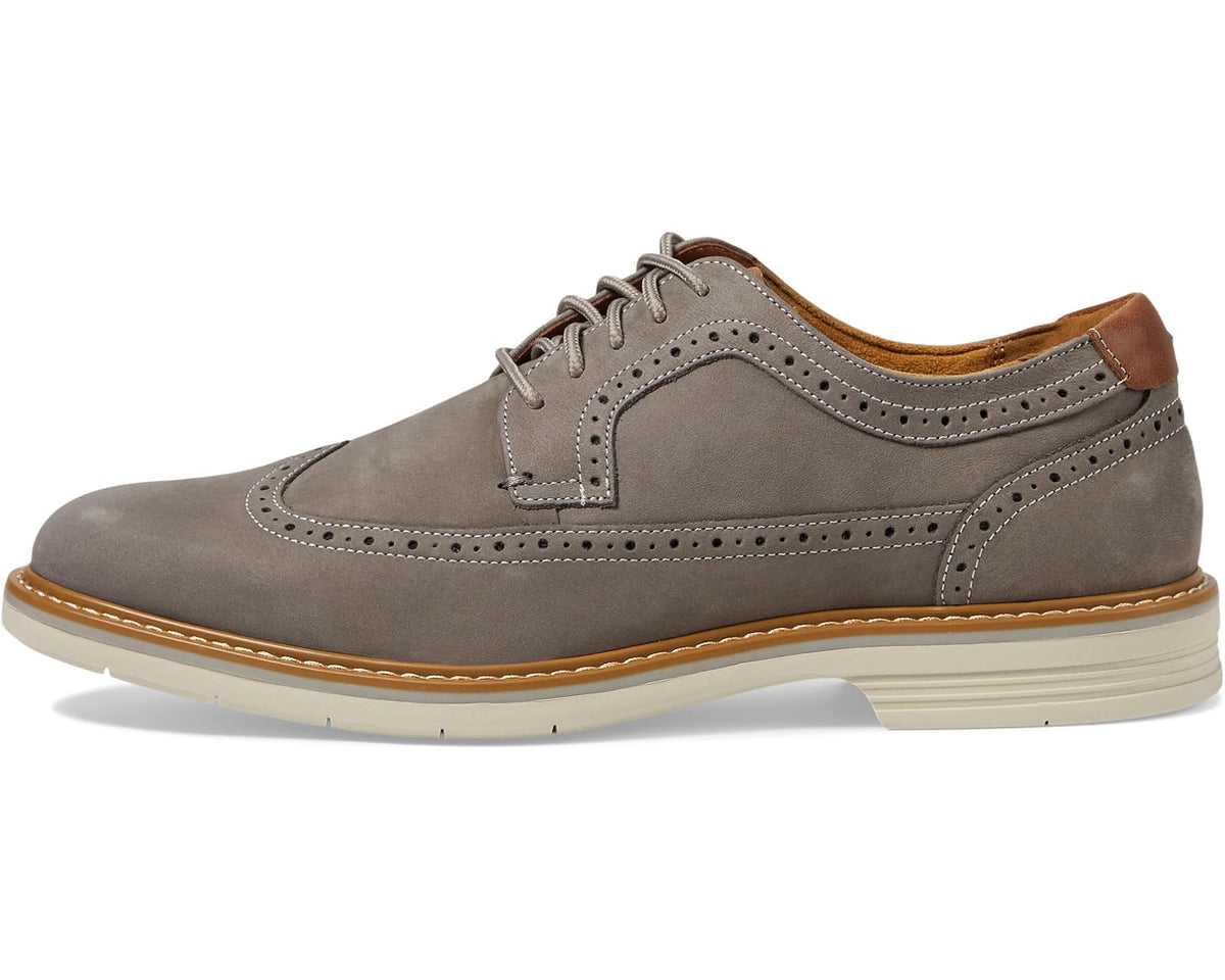 Men's Florsheim Norwalk Wingtip Oxford Gray Nubuck