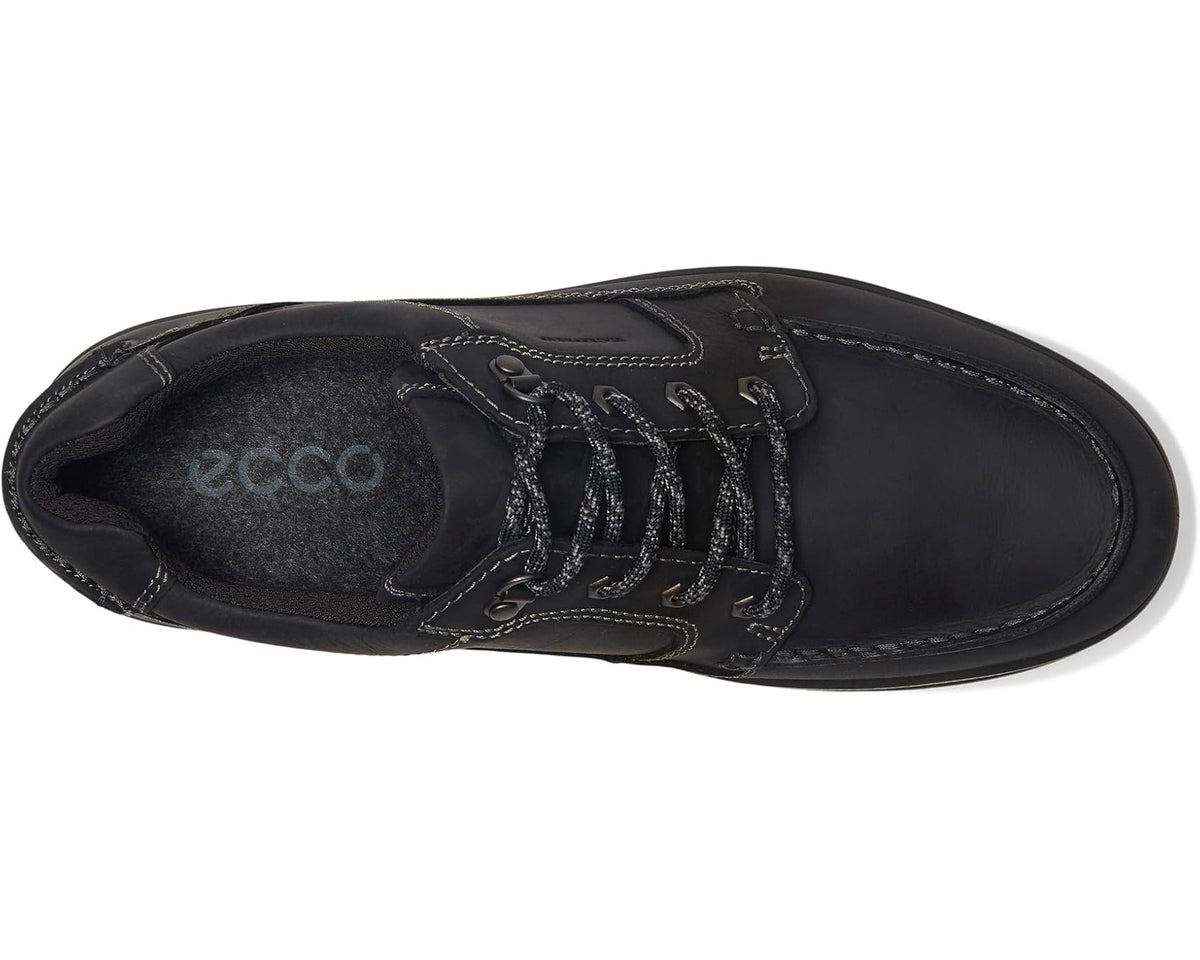 Men's ECCO Sport Rugged Track Moc Toe Low Waterproof Hiking Shoe Black