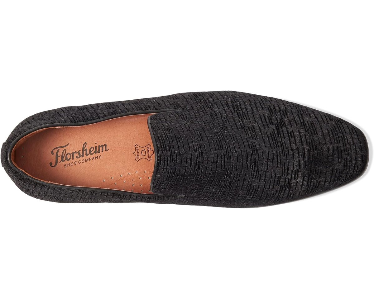 Men's Florsheim Postino Plain Toe Velvet Slip-On Black