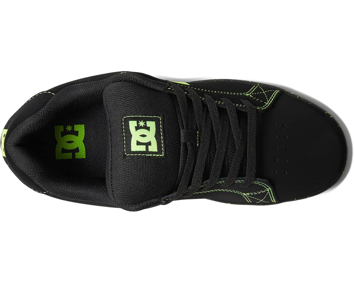 Men's DC Gaveler Casual Low Top Skate Shoes Sneakers Black/Lime Green