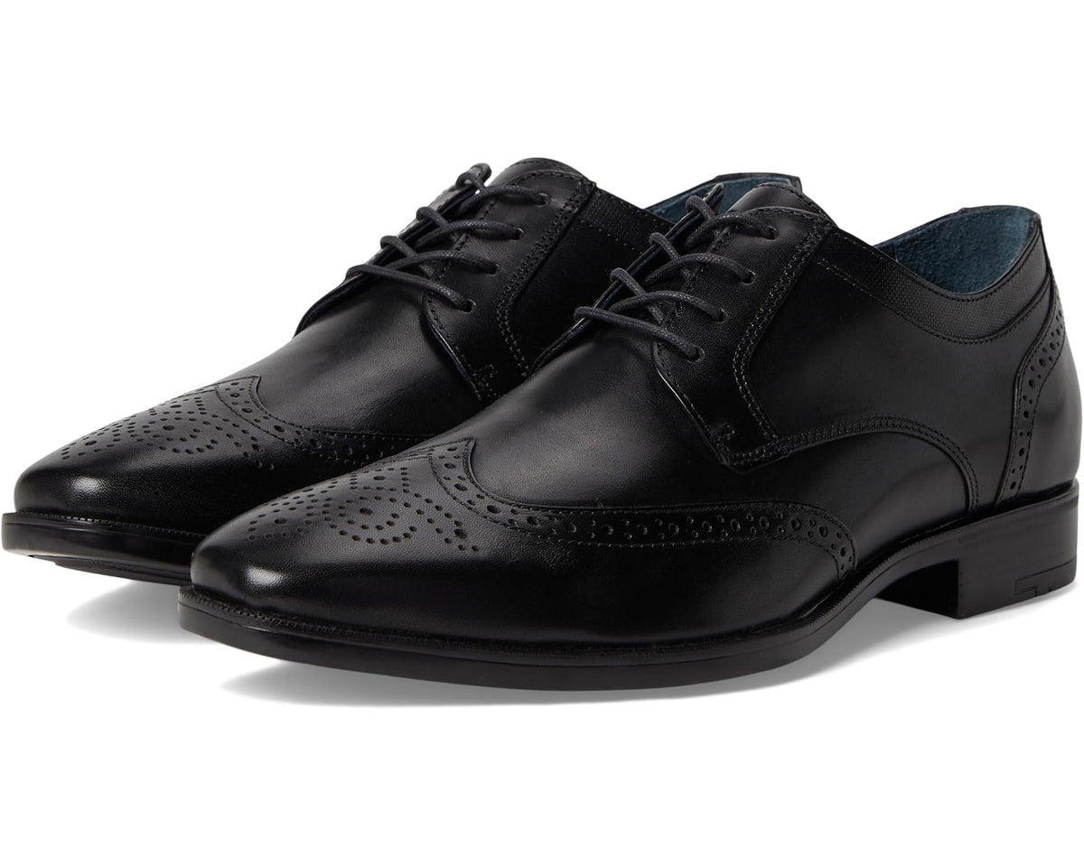 Men's Johnston & Murphy Gibbons Wingtip Black Full Grain