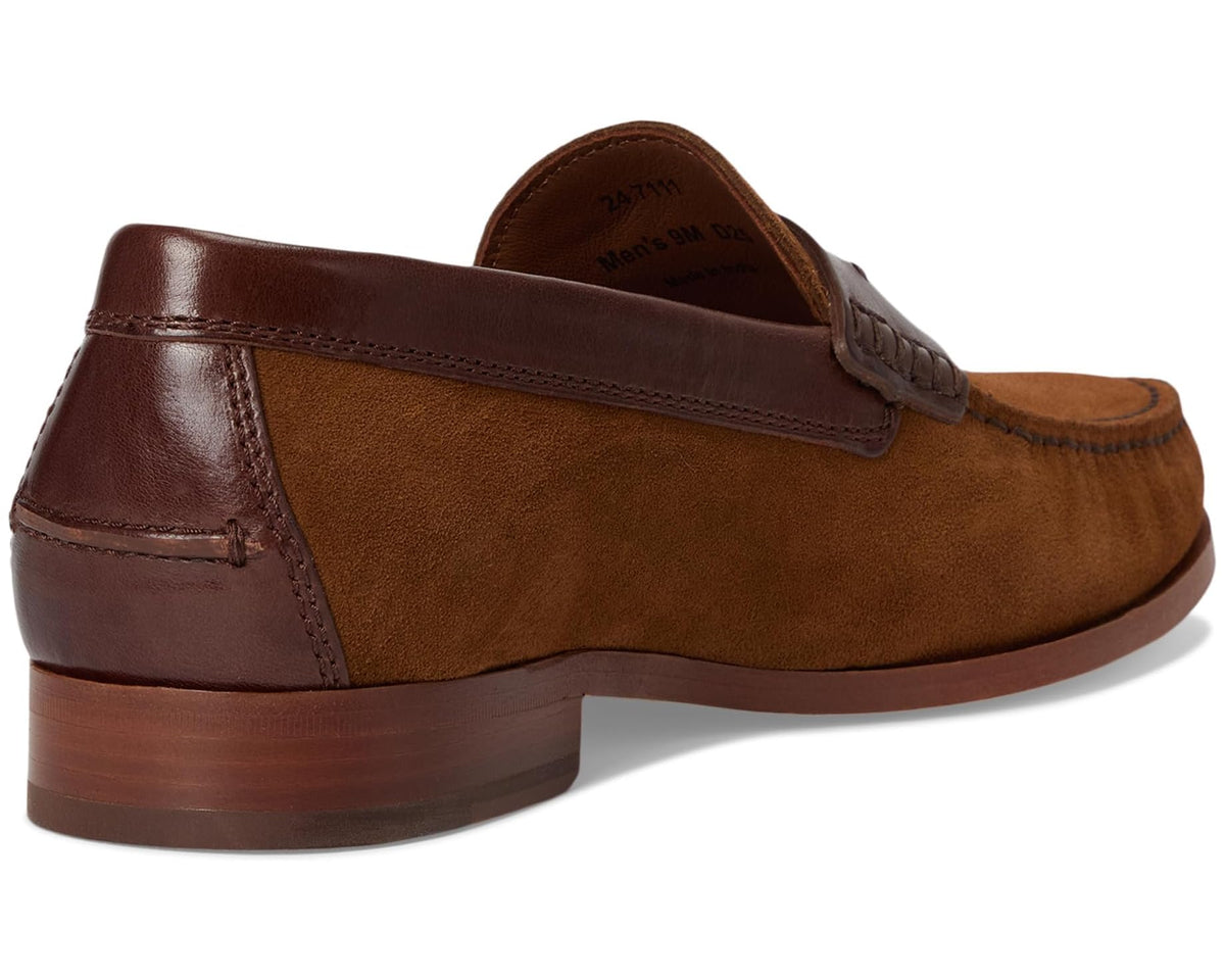 Men's Johnston & Murphy Collection Baldwin Penny Snuff Waxed English Suede/Brown Full Grain