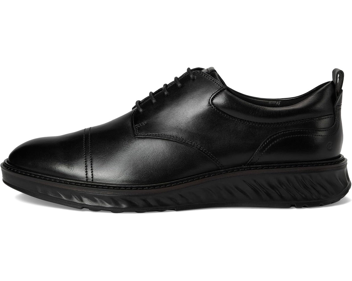 Men's ECCO ST.1 Hybrid Cap Toe Oxford Black/Black Outsole