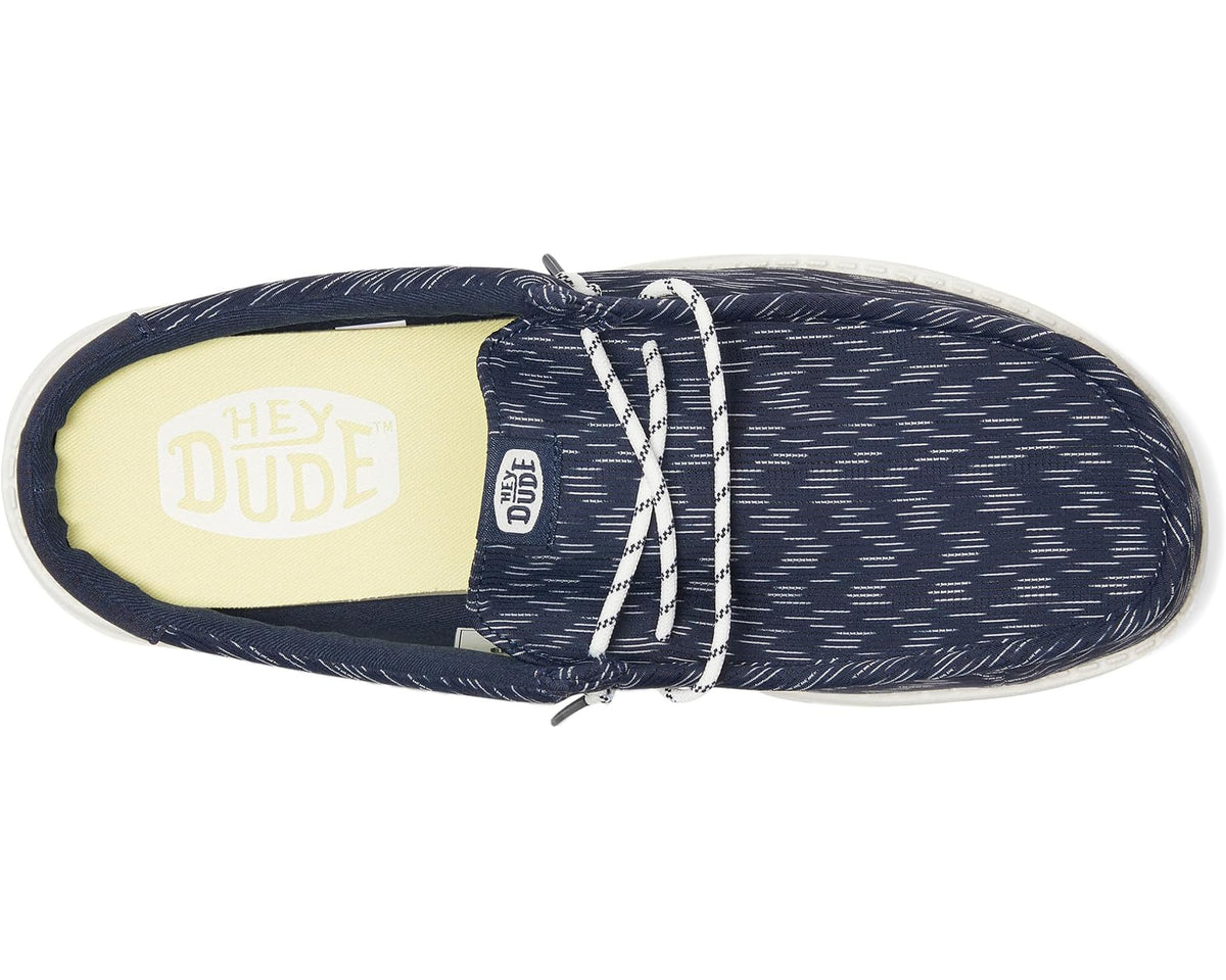 Men's Hey Dude Wally Slip Jersey Jacquard Navy Blazer/White
