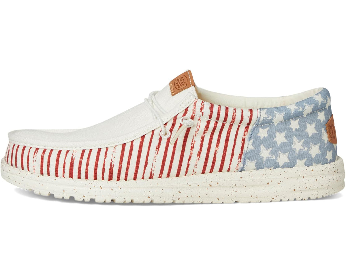 Men's Hey Dude Wally Funk Americana Stars American Flag