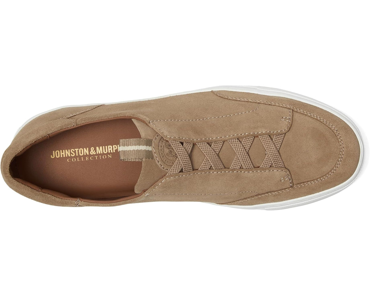 Men's Johnston & Murphy Collection Anson Stretch Lace-To-Toe Taupe English Suede