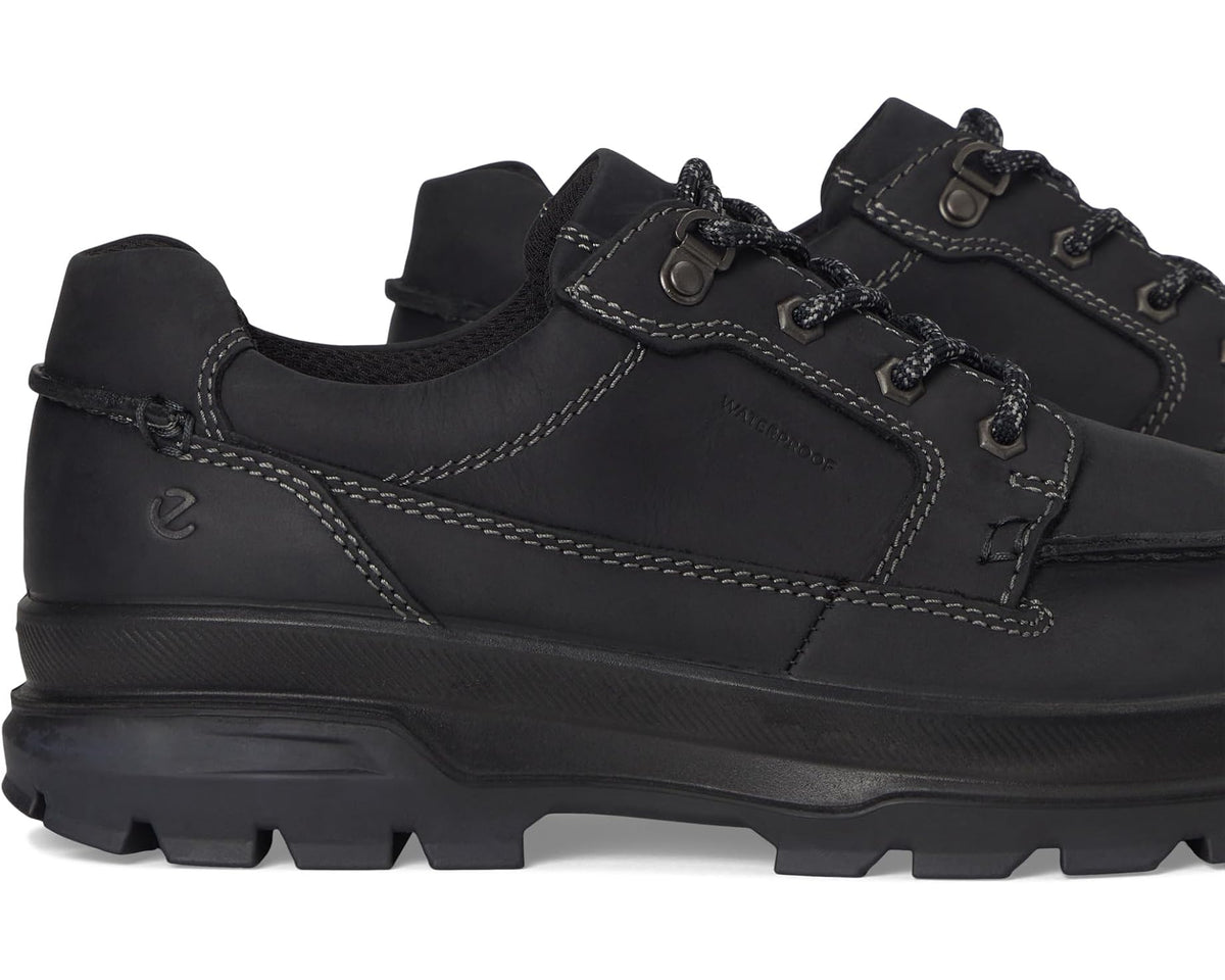 Men's ECCO Sport Rugged Track Moc Toe Low Waterproof Hiking Shoe Black