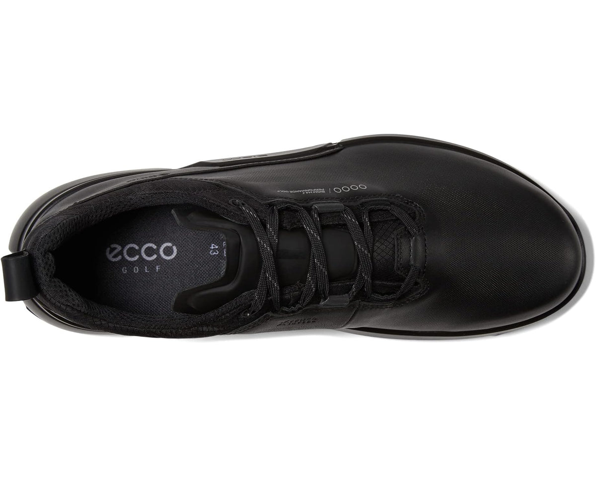 Men's ECCO Golf Biom H4 GORE-TEX® Waterproof Golf Hybrid Black Cow Leather