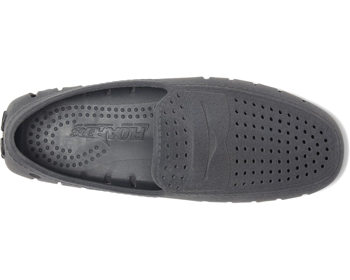 Men's Floafers Country Club Driver Faux Suede Slate Grey/Black Suede