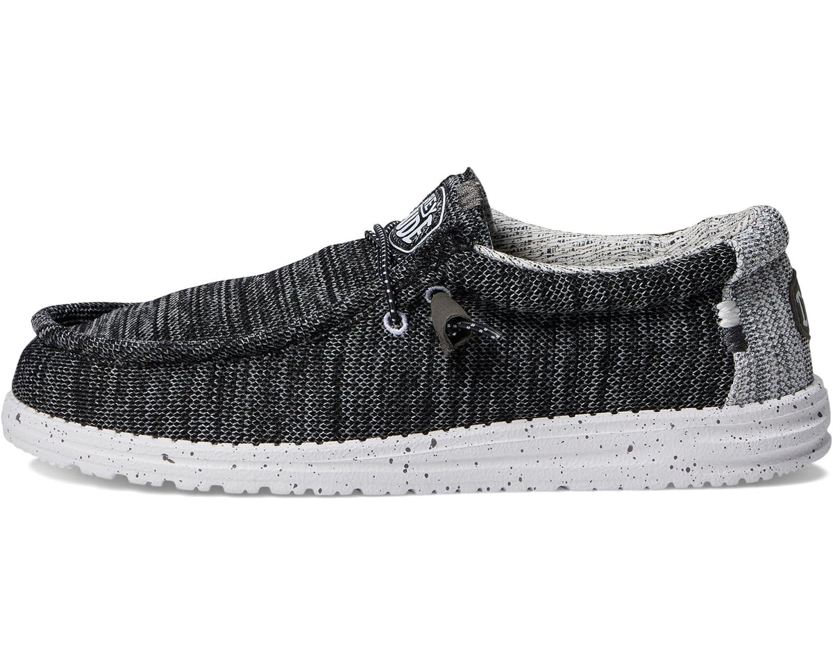 Men's Hey Dude Wally Stretch Mix Slip-On Casual Shoes Meteorite