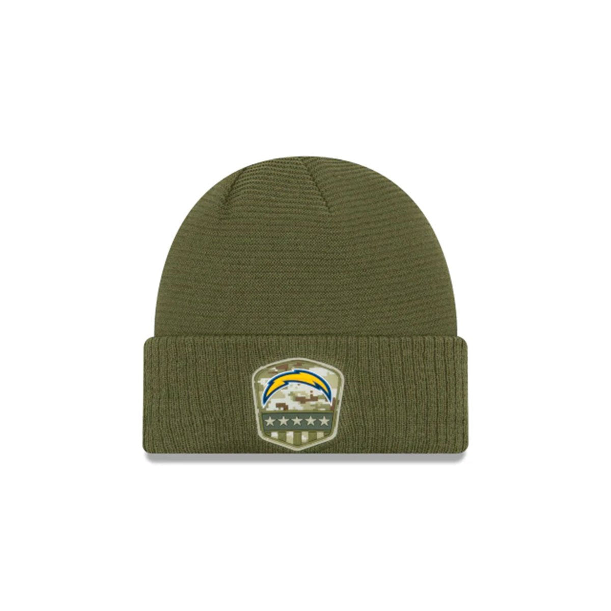 LOS ANGELES CHARGERS SALUTE TO SERVICE CUFF KNIT GREEN/YELLOW