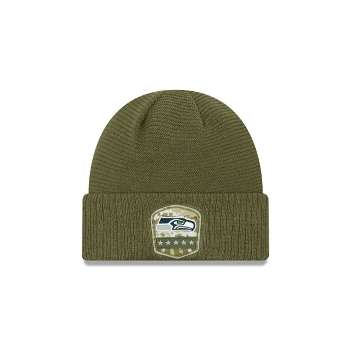 SEATTLE SEAHAWKS SALUTE TO SERVICE CUFF KNIT GREEN/BLUE